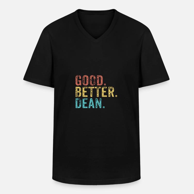 Good better Dean - Männer-T-Shirt mit V-Ausschnitt - Schwarz