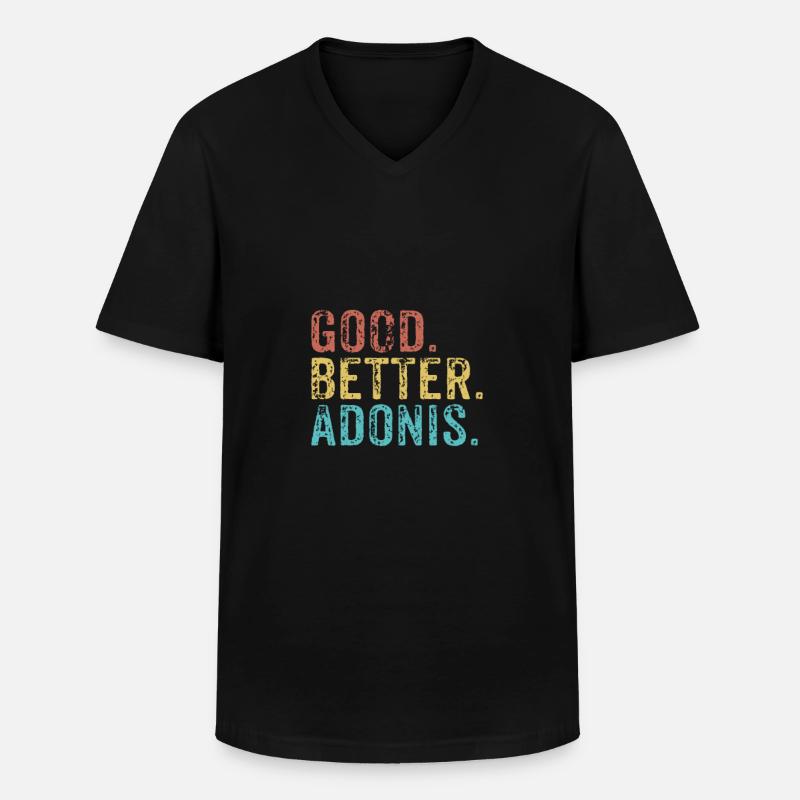 Cool guys are called Adonis - Männer-T-Shirt mit V-Ausschnitt - Schwarz