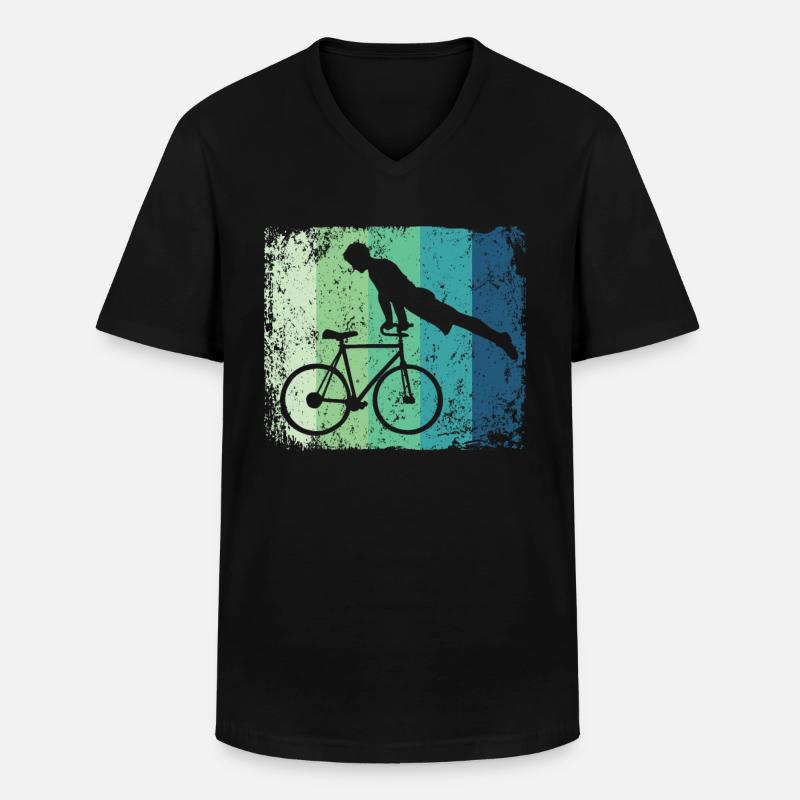 Kunstradfahren Kunstradfahrer - Männer-T-Shirt mit V-Ausschnitt - Schwarz