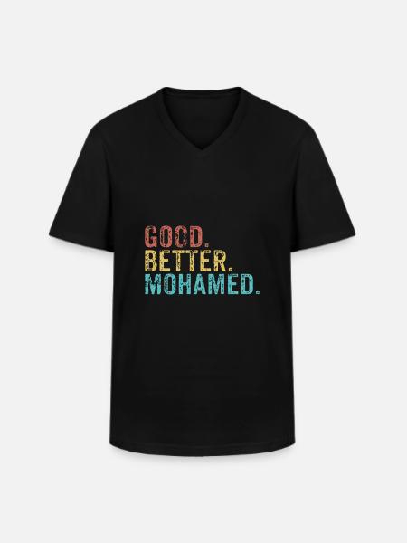 Good better Mohamed - Men's V-Neck T-Shirt - black
