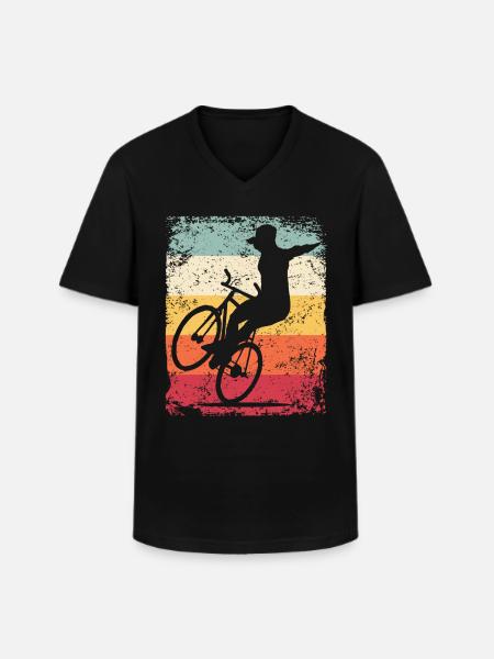 Kunstradfahren Kunstradfahrer - Männer-T-Shirt mit V-Ausschnitt - Schwarz