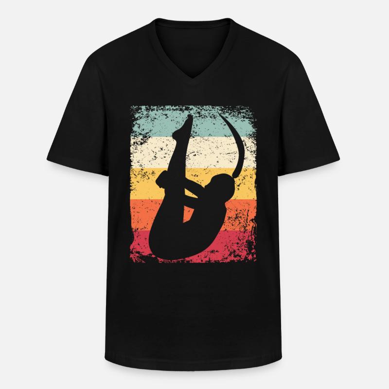 Synchronisierter Wassertaucher High Diver - Männer-T-Shirt mit V-Ausschnitt - Schwarz