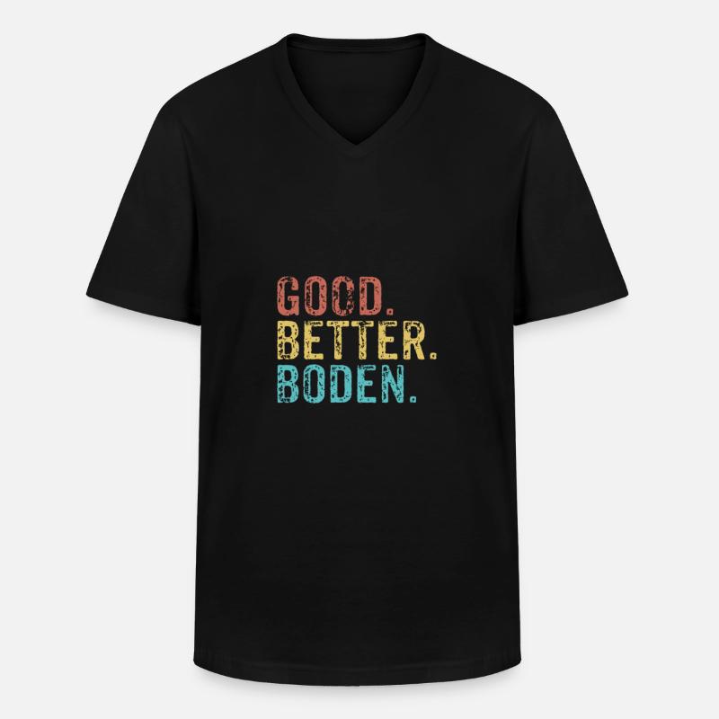 Good better Boden - Männer-T-Shirt mit V-Ausschnitt - Schwarz