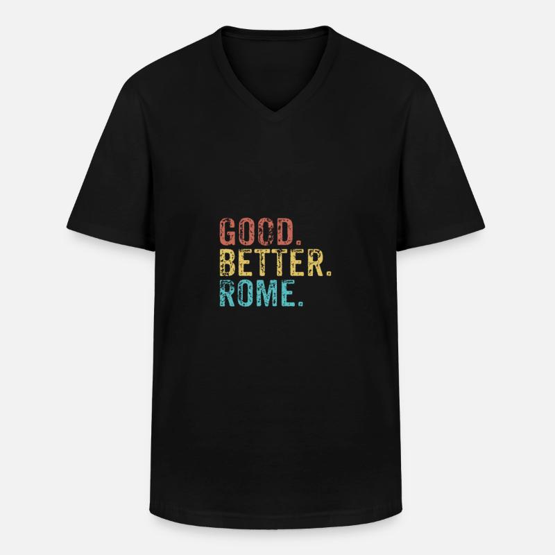 Cool guys are called Rome - Männer-T-Shirt mit V-Ausschnitt - Schwarz