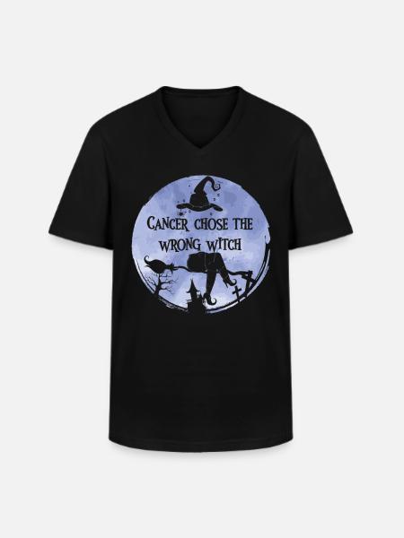 Cancer Witch Periwinkle Esophagus - Men's V-Neck T-Shirt - black