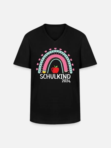 Start of school child 2024 - Men's V-Neck T-Shirt - black