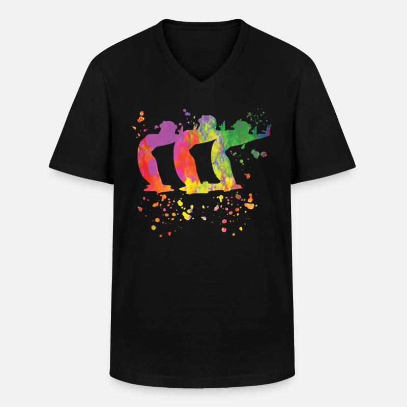 Artistic Swim Team Synchronschwimmen - Männer-T-Shirt mit V-Ausschnitt - Schwarz