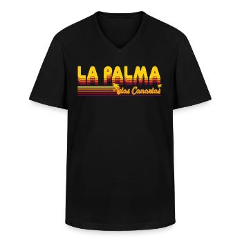 La Palma Insel der Kanaren - Männer-T-Shirt mit V-Ausschnitt - Schwarz - Vorne - AI Model Male 178 dark (178cm)