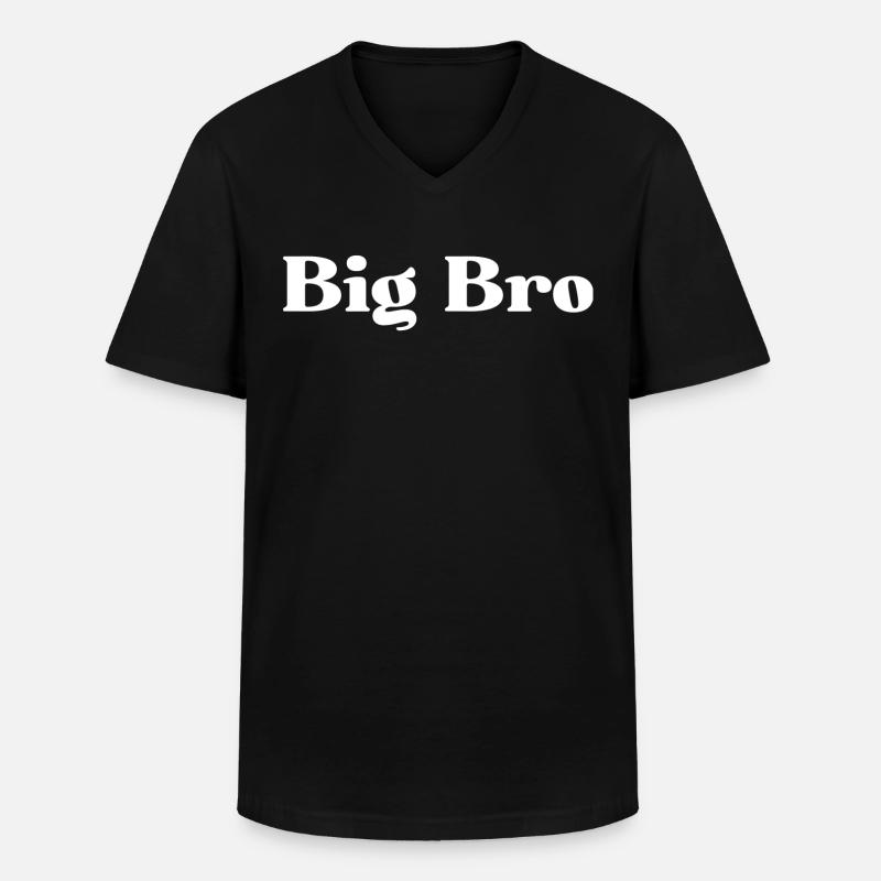 GROSSER BRUDER - Männer-T-Shirt mit V-Ausschnitt - Schwarz