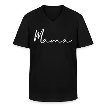 Mamma - Männer-T-Shirt mit V-Ausschnitt - Schwarz - Vorne - AI Model Male 178 dark (178cm)