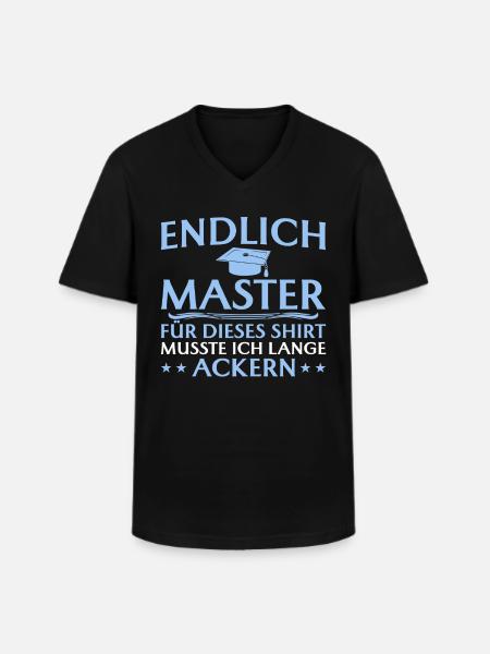 Studium Abschlussprüfung Endlich Master - Männer-T-Shirt mit V-Ausschnitt - Schwarz