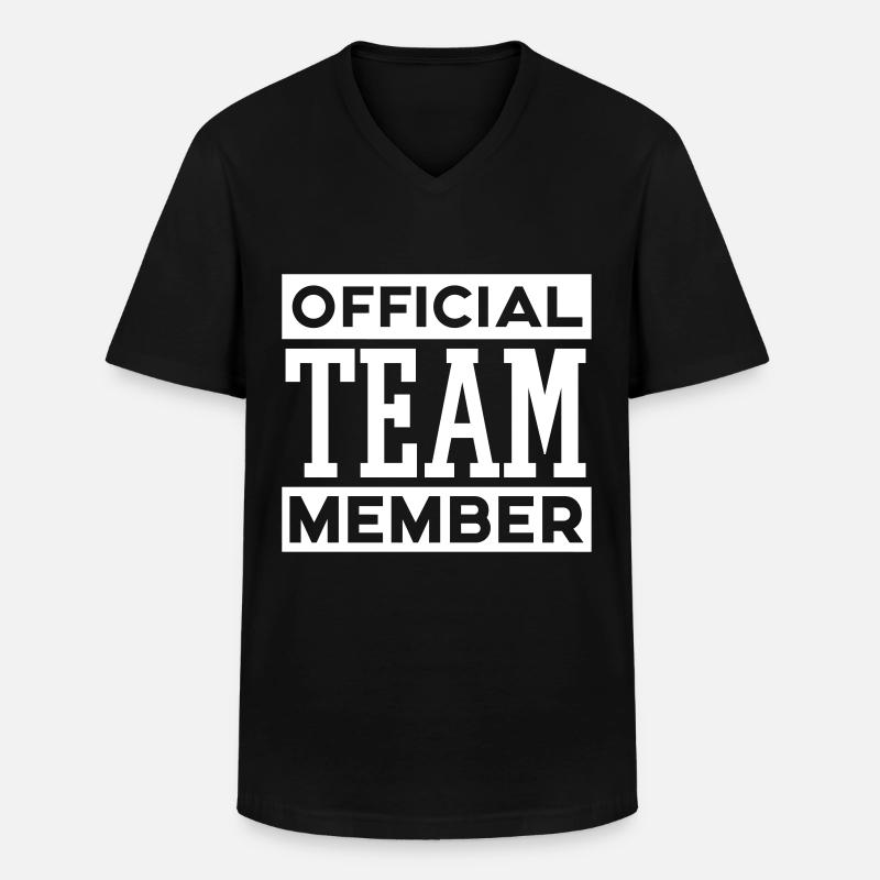 OFFICIAL TEAM MEMBER - Männer-T-Shirt mit V-Ausschnitt - Schwarz