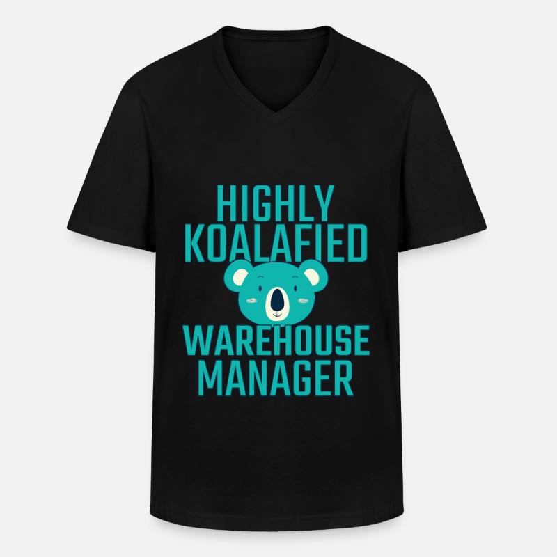 Warehouse Manager Koalafied - Männer-T-Shirt mit V-Ausschnitt - Schwarz