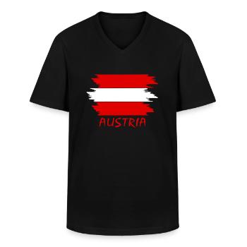Austria Autriche Tirol - T-shirt col V Homme - noir - Devant - AI Model Male 178 dark (178cm)