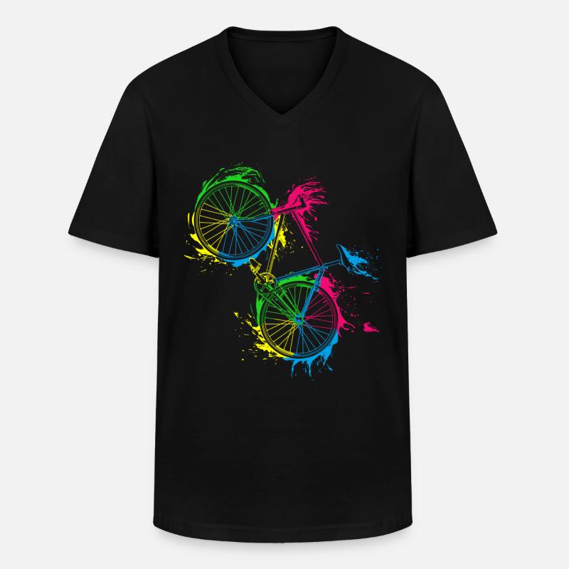 Fahrrad Radfahrer Geschenk - Männer-T-Shirt mit V-Ausschnitt - Schwarz