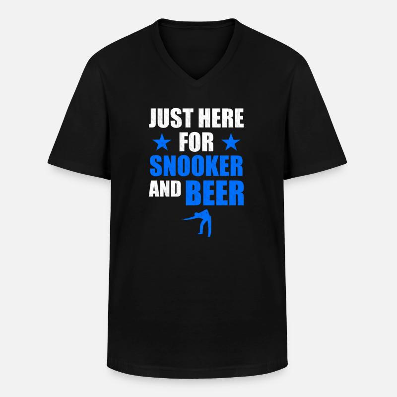 Bier und Snooker - Männer-T-Shirt mit V-Ausschnitt - Schwarz