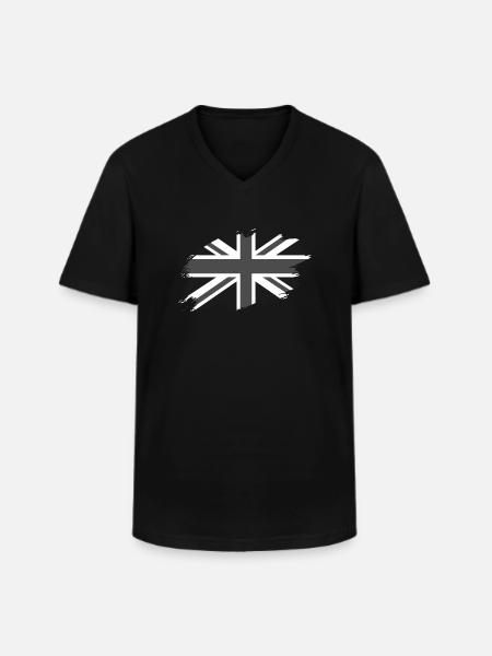 Grande-Bretagne drapeau britannique drapeau Union Jack - T-shirt col V Homme - noir