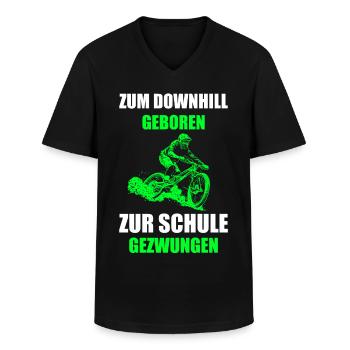 Downhill cooler Spruch Fahrrad Bike Geschenkidee - Männer-T-Shirt mit V-Ausschnitt - Schwarz - Vorne - AI Model Male 178 dark (178cm)