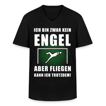 Torhüter fliegen - Männer-T-Shirt mit V-Ausschnitt - Schwarz - Vorne - AI Model Male 178 dark (178cm)
