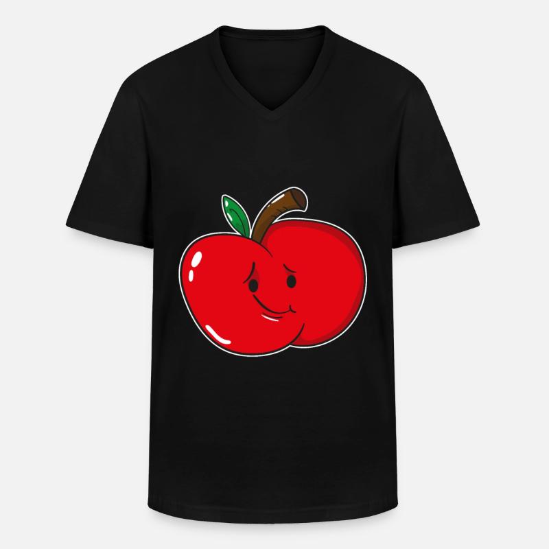 Apple fruit fruit - Men's V-Neck T-Shirt - black