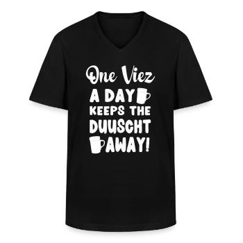 Viez Apfelwein Viezfest Viezporz Geschenk - Männer-T-Shirt mit V-Ausschnitt - Schwarz - Vorne - AI Model Male 178 dark (178cm)
