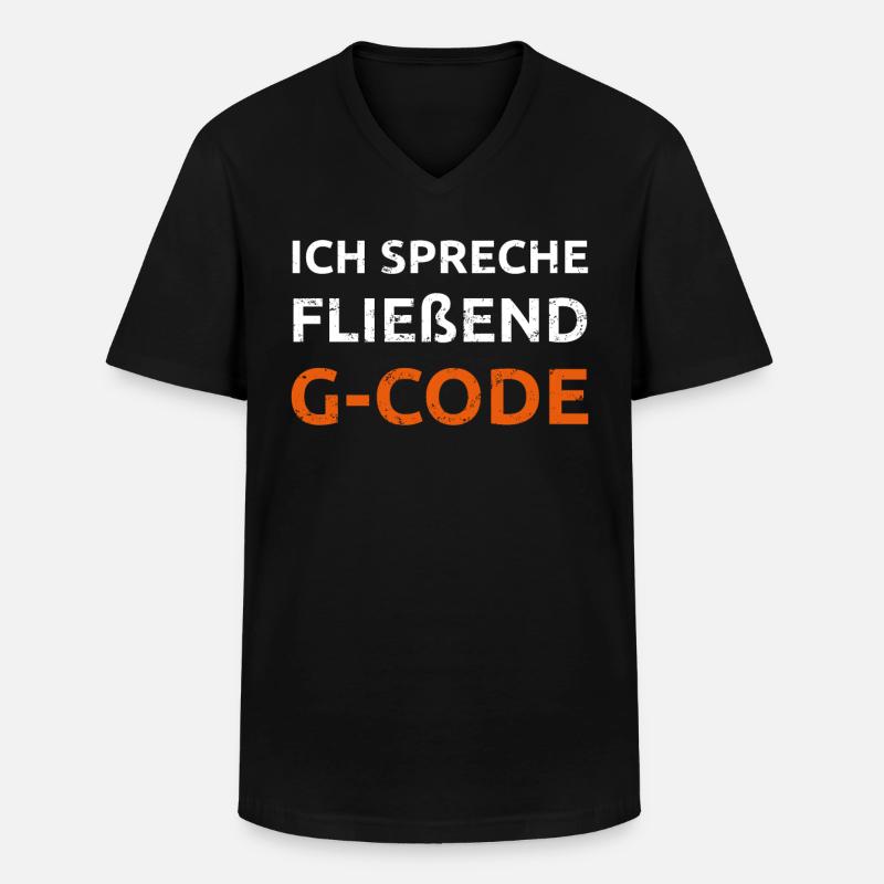 Ich spreche G Code CAM Programmierer Geschenk - Männer-T-Shirt mit V-Ausschnitt - Schwarz