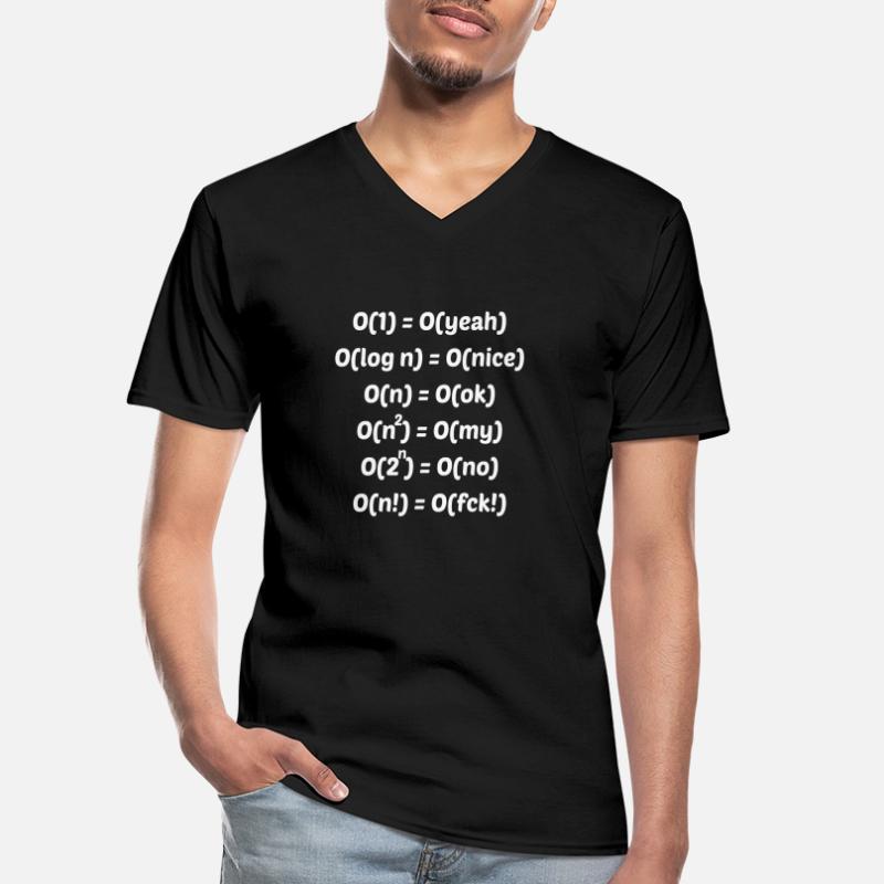 Complexité de l'algorithme Programmeur drôle T-shirt col V Homme