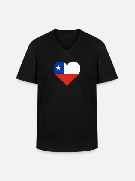 Chile Chilean flag flag - Men's V-Neck T-Shirt - black