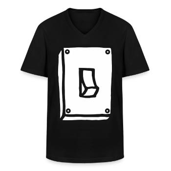 Lichtschalter - Licht - Skizze - Männer-T-Shirt mit V-Ausschnitt - Schwarz - Vorne - AI Model Male 178 dark (178cm)