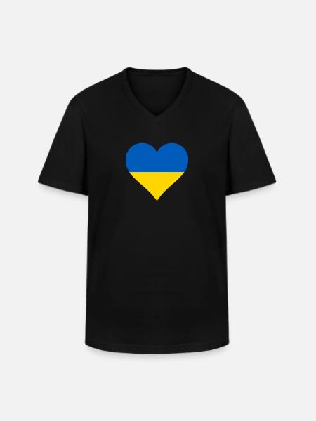 Ukraine drapeau ukrainien drapeau - T-shirt col V Homme - noir