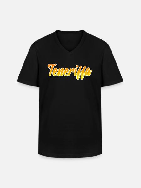 Teneriffa - Männer-T-Shirt mit V-Ausschnitt - Schwarz