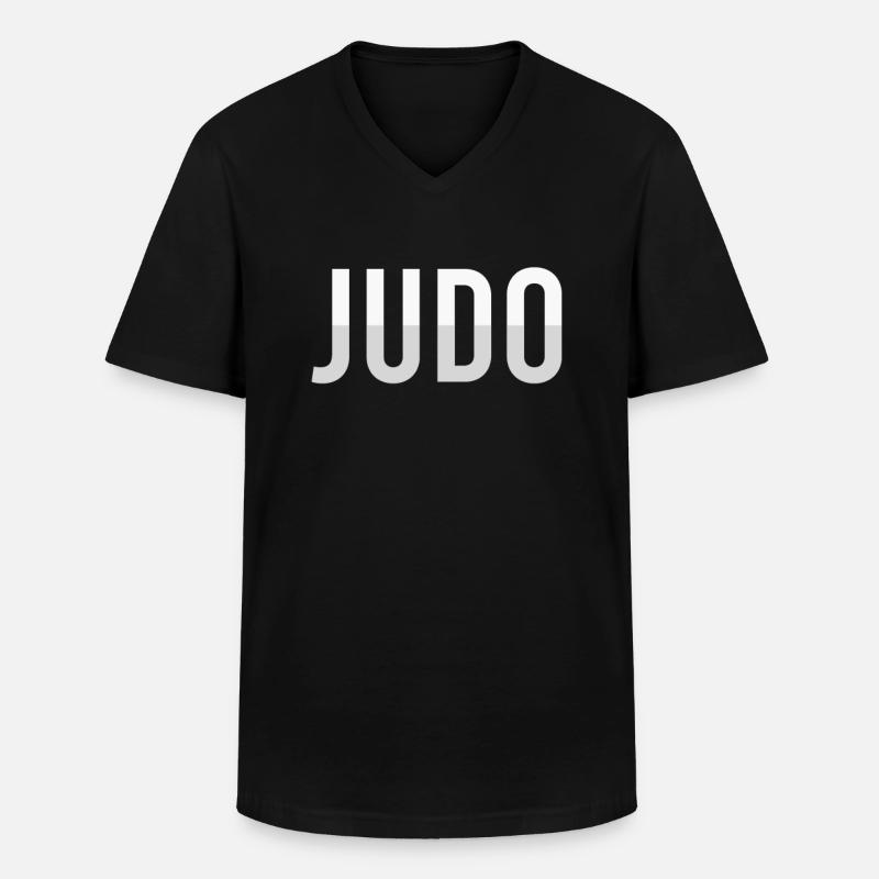 Judo - Männer-T-Shirt mit V-Ausschnitt - Schwarz