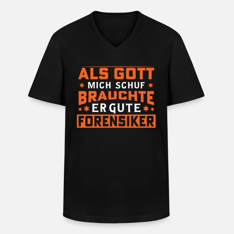 Forensik Beruf Forensiker - Männer-T-Shirt mit V-Ausschnitt - Schwarz