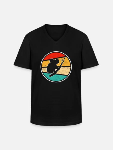 Koala Retro - Men's V-Neck T-Shirt - black
