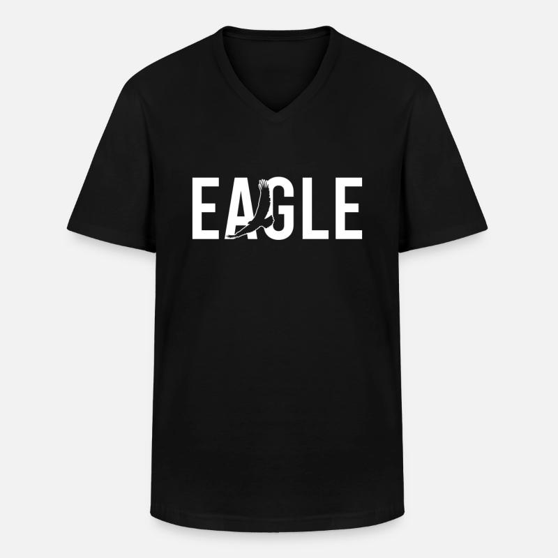 Adler eagle - Männer-T-Shirt mit V-Ausschnitt - Schwarz