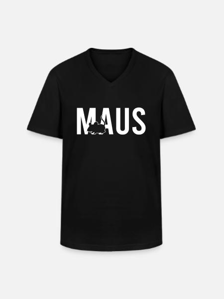 Maus - Männer-T-Shirt mit V-Ausschnitt - Schwarz
