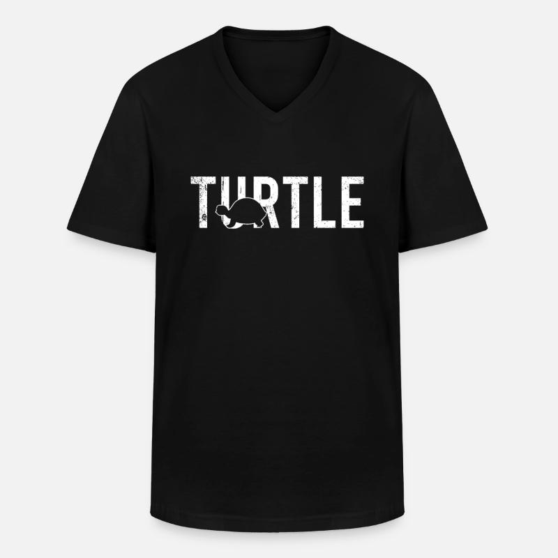 Turtle turtle - Men's V-Neck T-Shirt - black