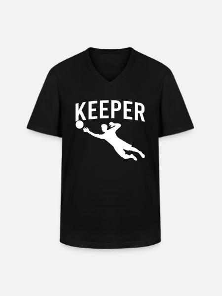 Goalkeeper Keeper - Men's V-Neck T-Shirt - black