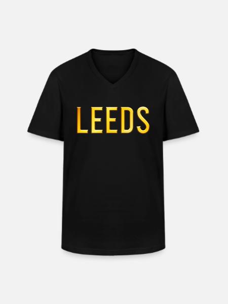 Leeds - Men's V-Neck T-Shirt - black
