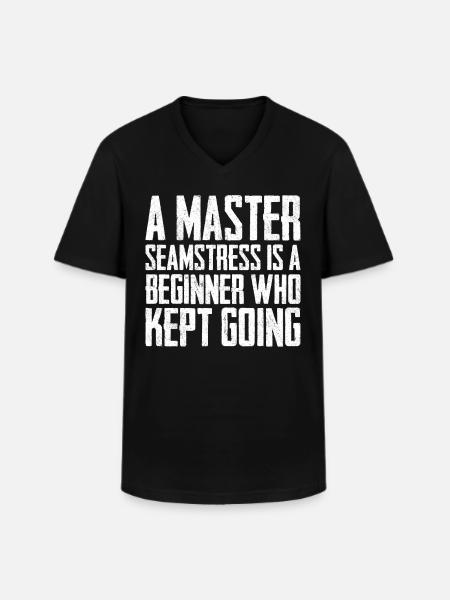A Master Seamstress - Men's V-Neck T-Shirt - black