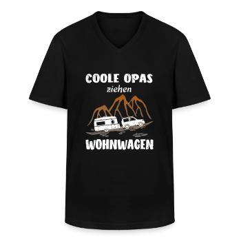 Wohnwagen Opa - Männer-T-Shirt mit V-Ausschnitt - Schwarz - Vorne - AI Model Male 178 dark (178cm)