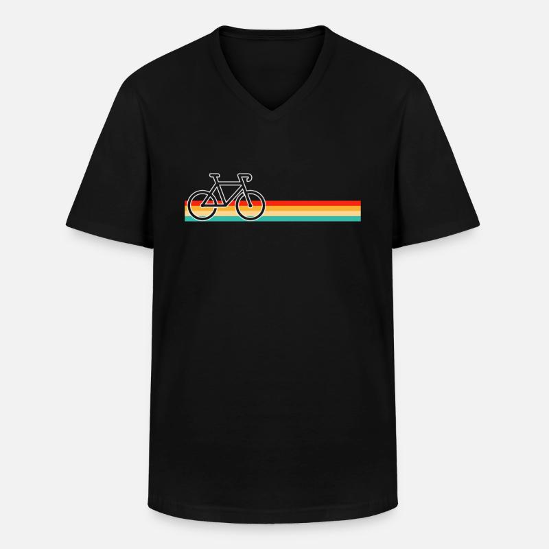 Bicycle Retro - Men's V-Neck T-Shirt - black