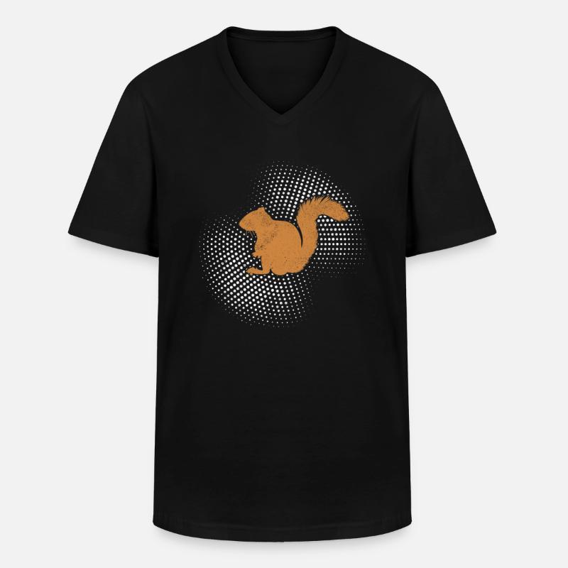 Squirrel - Men's V-Neck T-Shirt - black