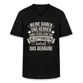 Meine Damen Und Herren Ihre Exzellenz - Männer-T-Shirt mit V-Ausschnitt - Schwarz - Vorne - AI Model Male 178 dark (178cm)