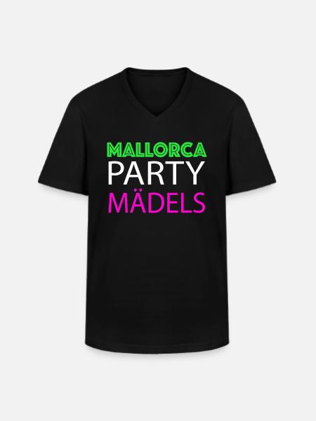 Mallorca Party Mädels - Männer-T-Shirt mit V-Ausschnitt - Schwarz
