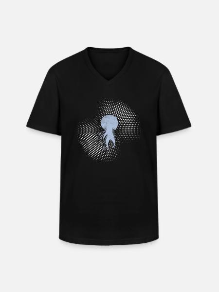 Jellyfish - Men's V-Neck T-Shirt - black