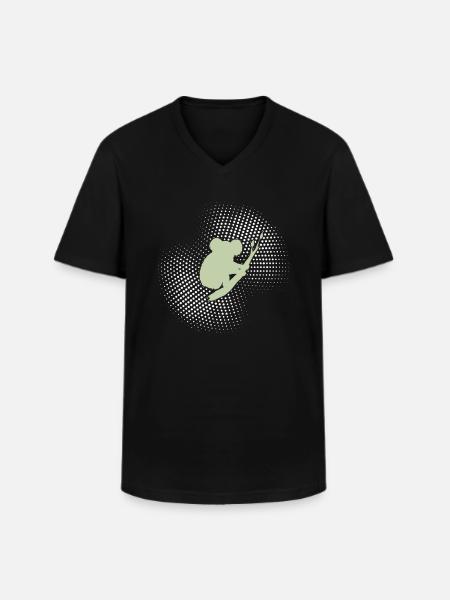 Koala - T-shirt col V Homme - noir