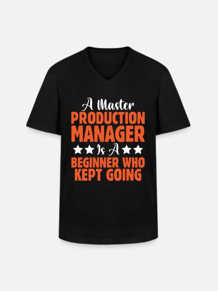 Master Production Manager - Männer-T-Shirt mit V-Ausschnitt - Schwarz