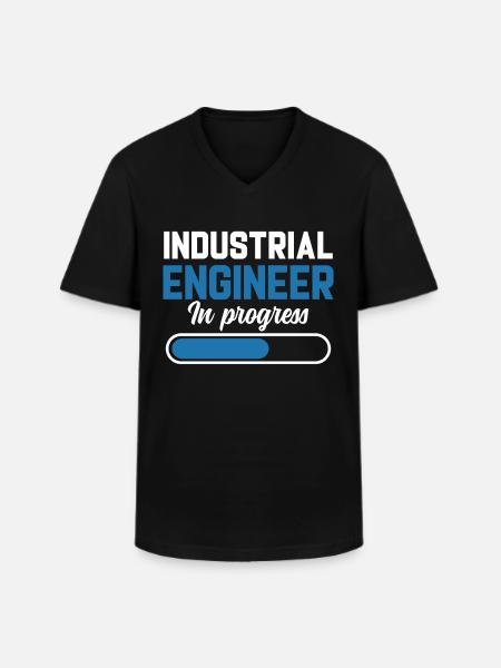 Industrial Engineer In Progress - Men's V-Neck T-Shirt - black