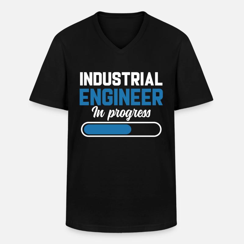 Industrial Engineer In Progress - Men's V-Neck T-Shirt - black